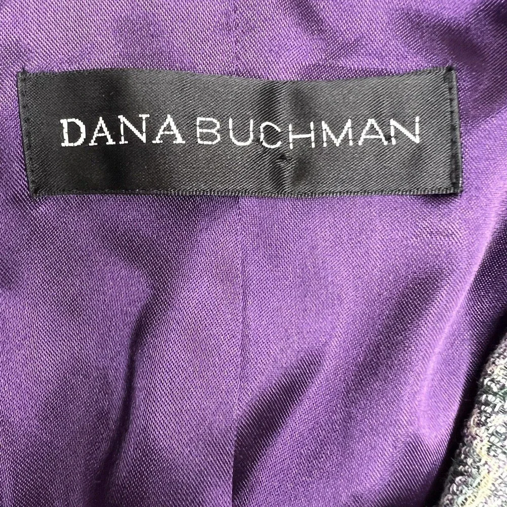 Dana Buchman Women's Green Paisley Single Breasted Blazer Jacket Size 6 - Picture 6 of 10